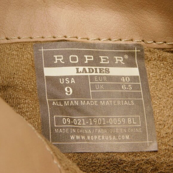 Roper Square Toe Glitter Embroidered Zebra Western Boots | Cowgirl | VGUC | 9 - Picture 8 of 11